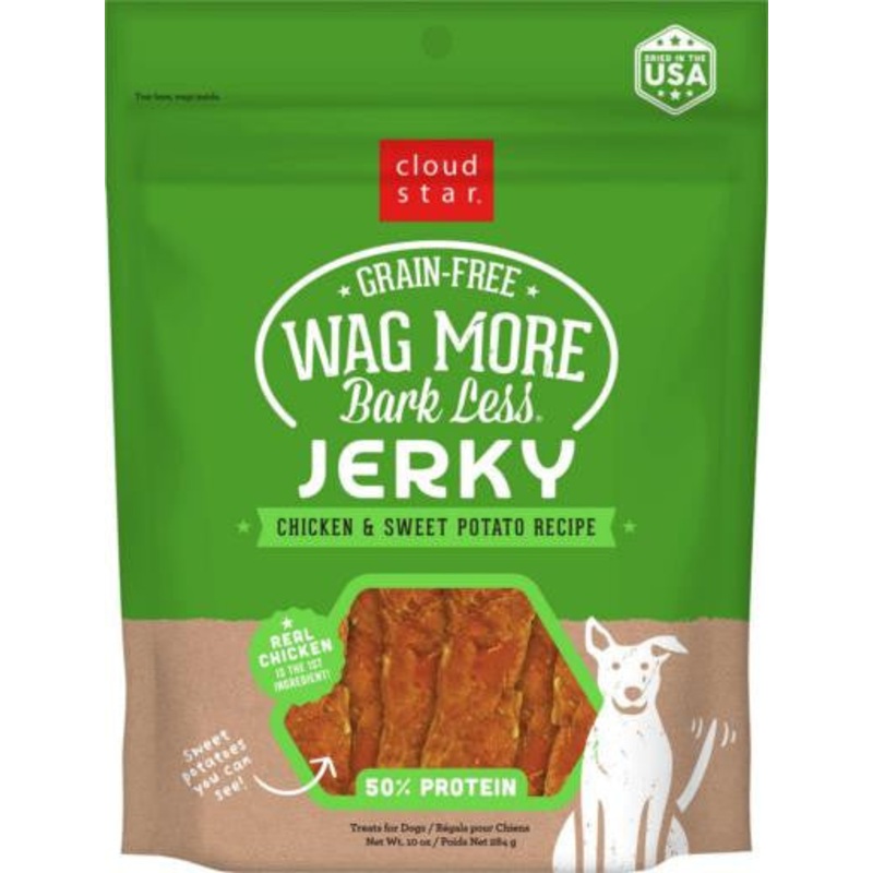 Cloud Star Wag More Bark Less Grain Free Jerky Chicken & Sweet Potato 10 oz. {L+1RR} 938232