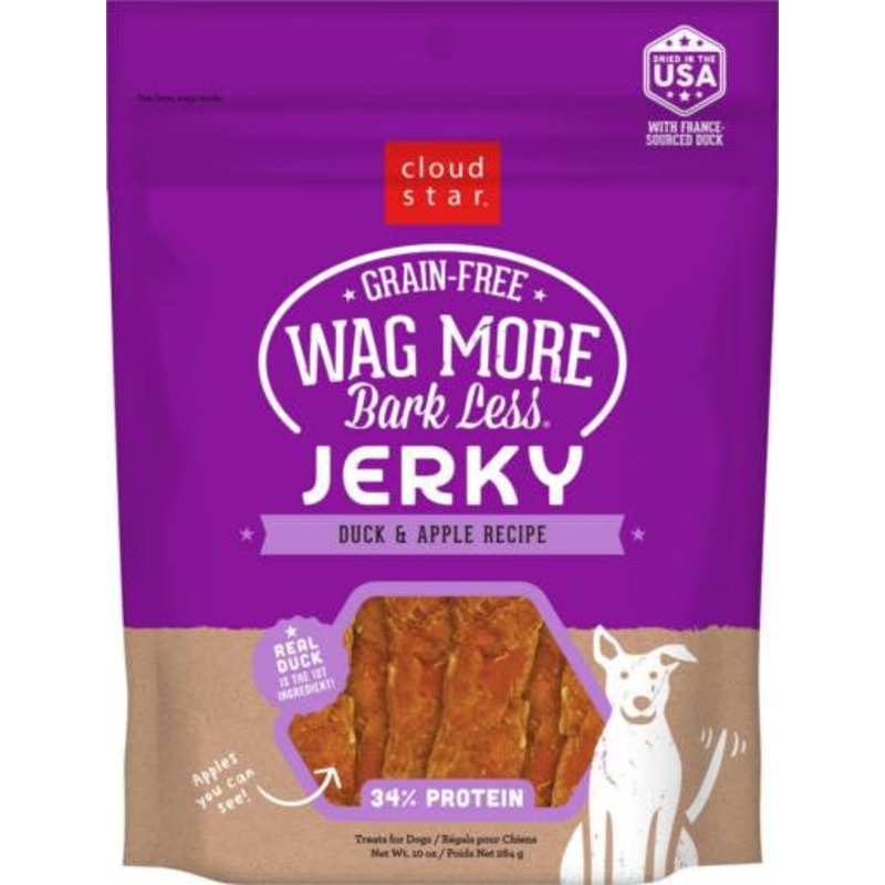 Cloud Star Wag More Bark Less Grain Free Jerky Duck & Apple 10 oz. {L+1} 938233