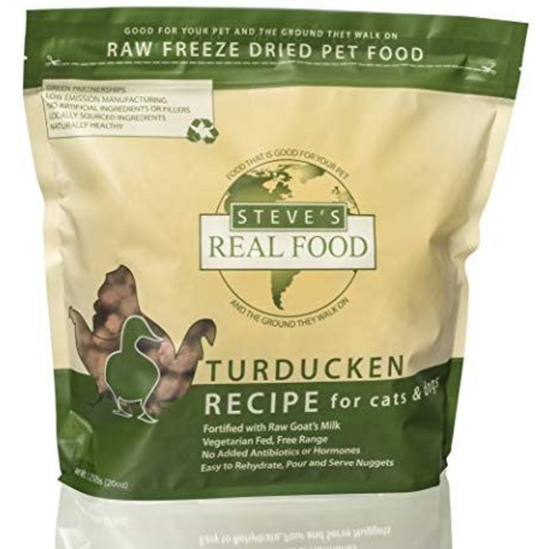 Steves Real Dog Freeze Dried Nuggets Turduck 1.25lb {L-x}
