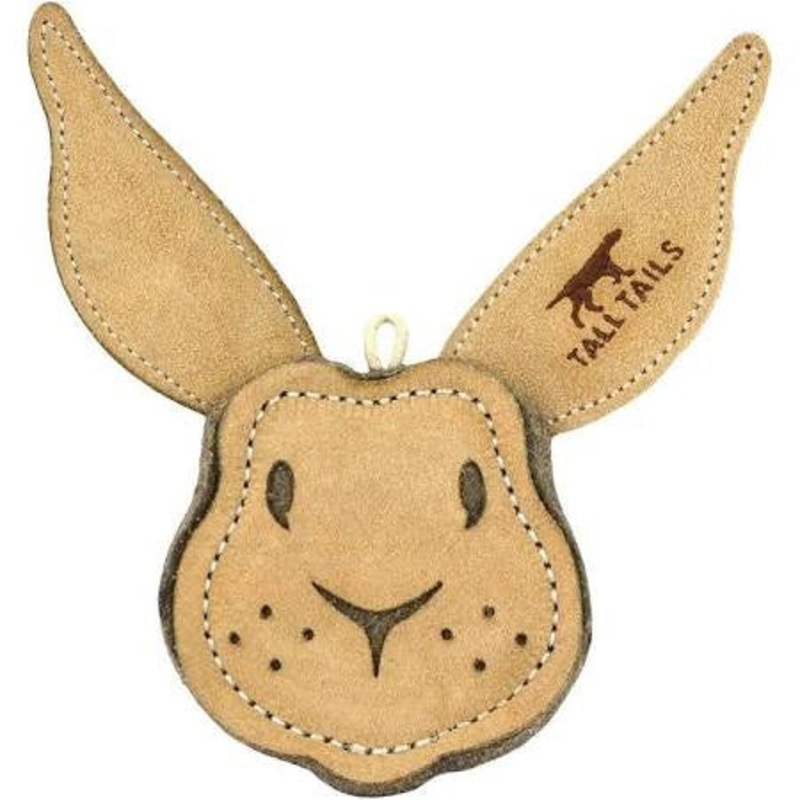 Tall Tails Dog Toy Natural Leather Rabbit 4 Inches {L-x}