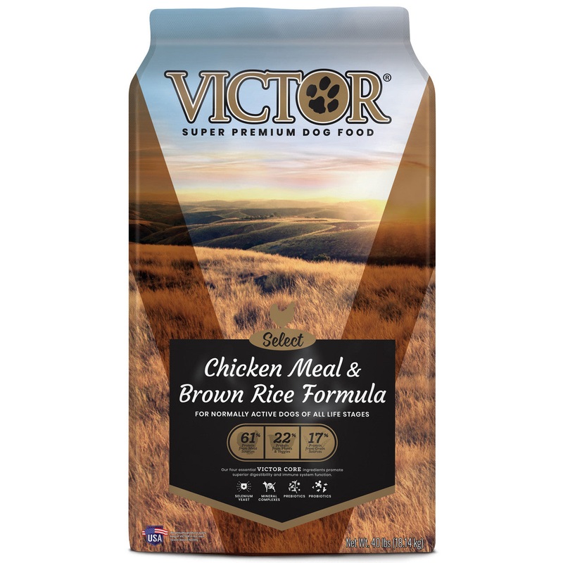Victor Super Premium Dog Food Select Dry Dog Food Chicken Meal & Brown Rice 40lb