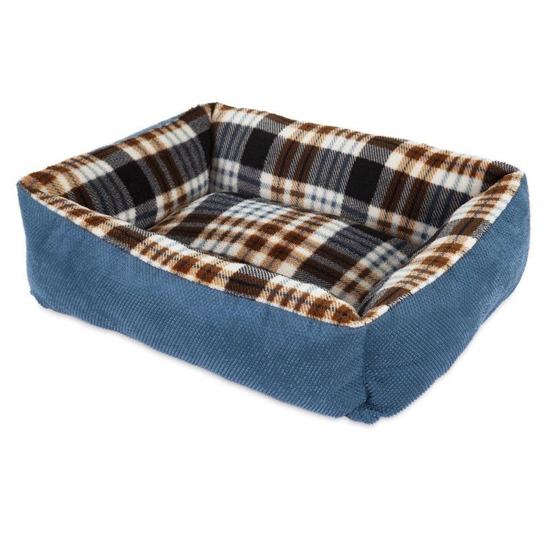 Petmate Aspen Plaid Lounger Bed Assorted 20X15" {L-b}290571