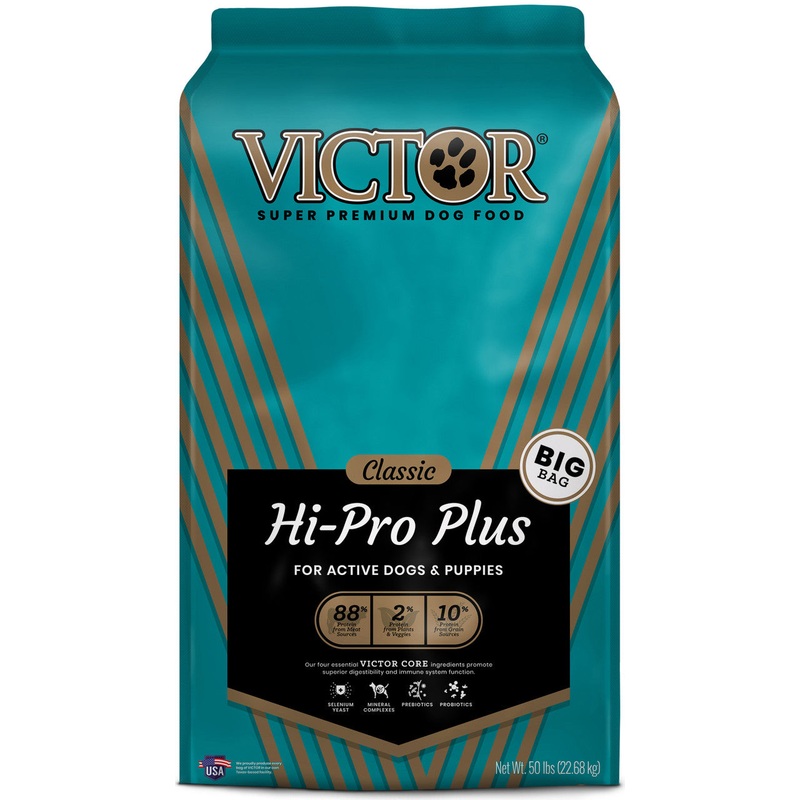 Victor Super Premium Dog Food Classic Hi-Pro Plus Dry Dog Food Beef 50lb