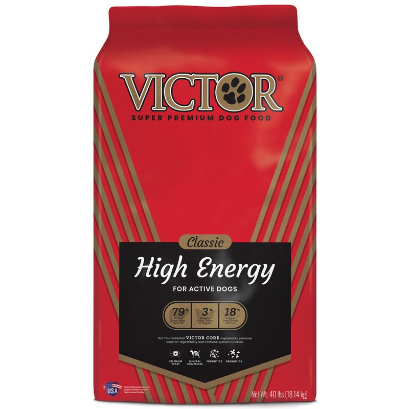 Victor Super Premium Dog Food Classic High Energy Dry Dog Food Beef 40lb