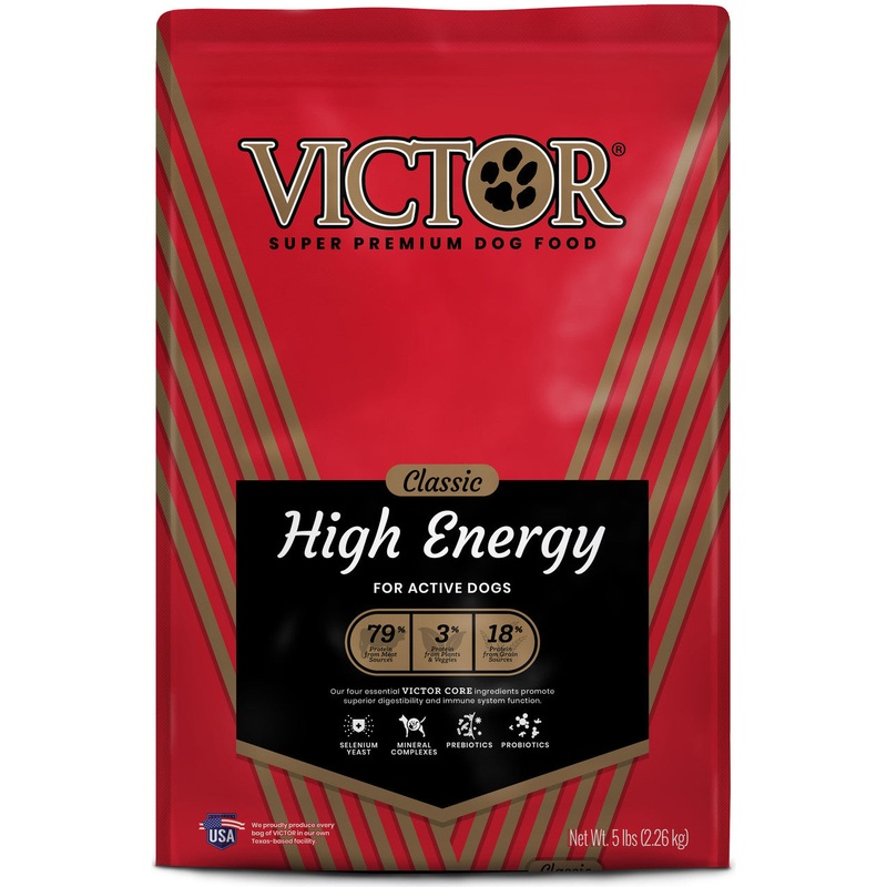 Victor Super Premium Dog Food Classic High Energy Dry Dog Food Beef 5lb