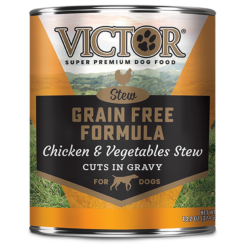 Victor Super Premium Dog Food Grain Free Wet Dog Food Chicken & Vegetable in gravy 13.2oz
