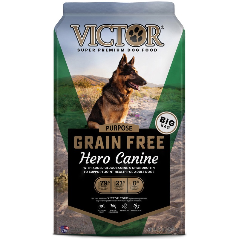 Victor Super Premium Dog Food Purpose Grain Free Hero Canine Dry Dog Food Beef 50lb