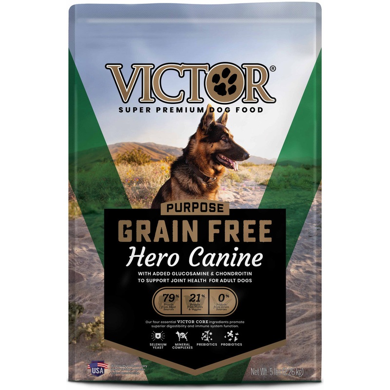 Victor Super Premium Dog Food Purpose Grain Free Hero Canine Dry Dog Food Beef 5lb
