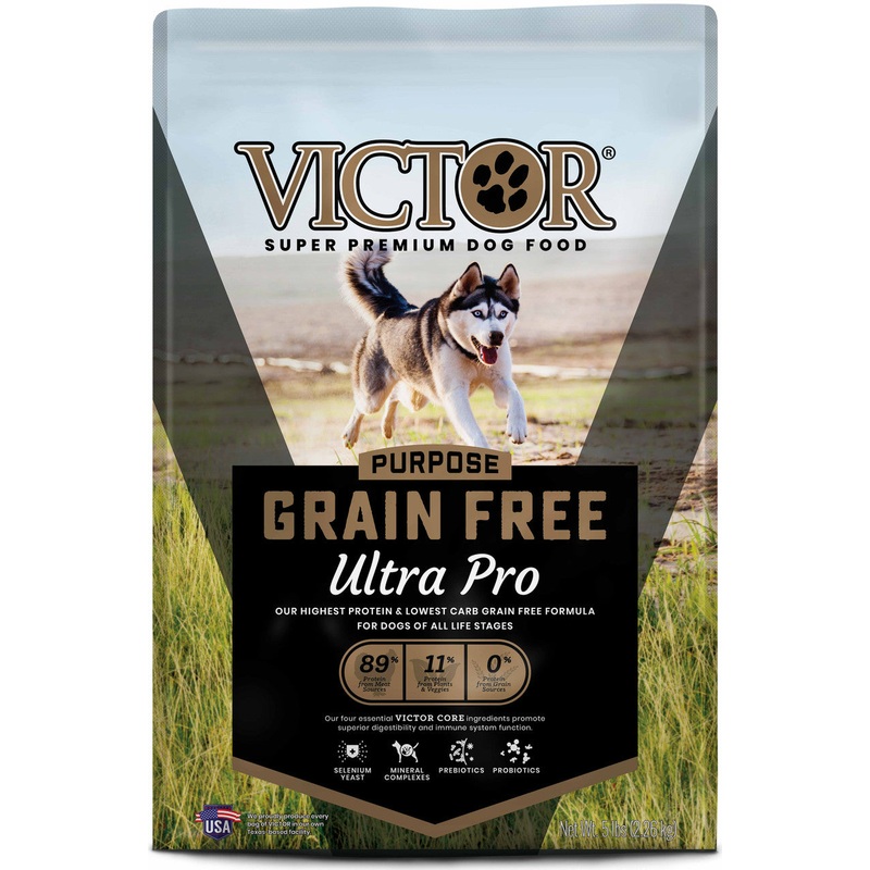 Victor Super Premium Dog Food Purpose Grain Free Ultra Pro Dry Dog Food Beef & Chicken 5lb
