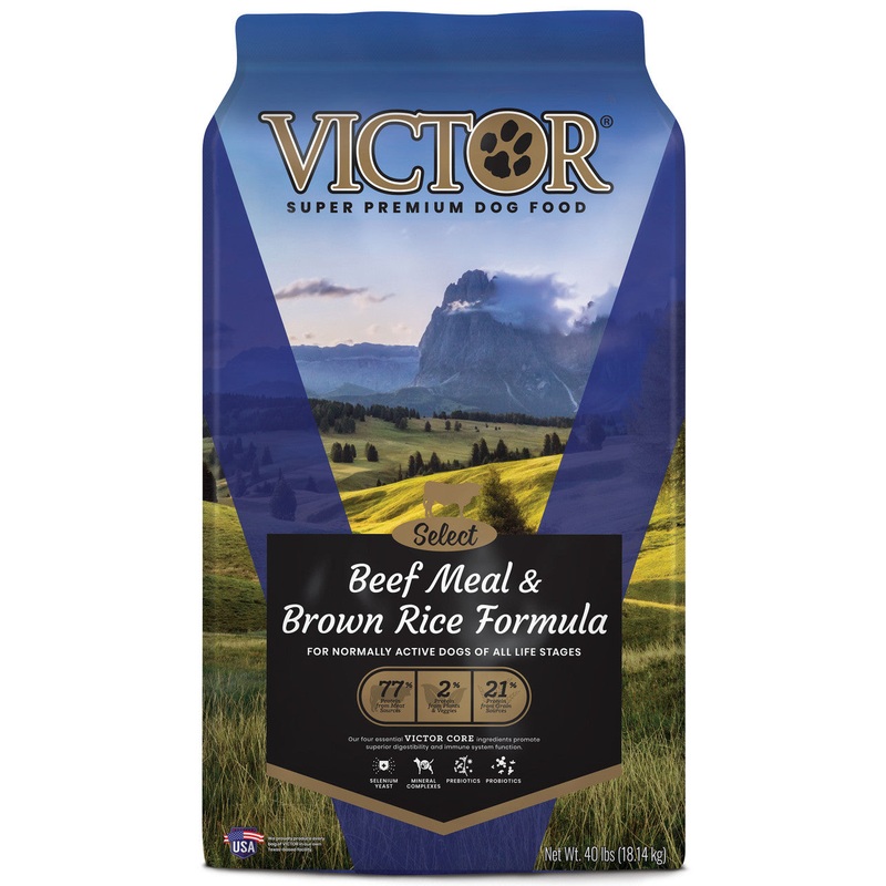 Victor Super Premium Dog Food Select Dry Dog Food Beef Meal & Brown Rice 40lb