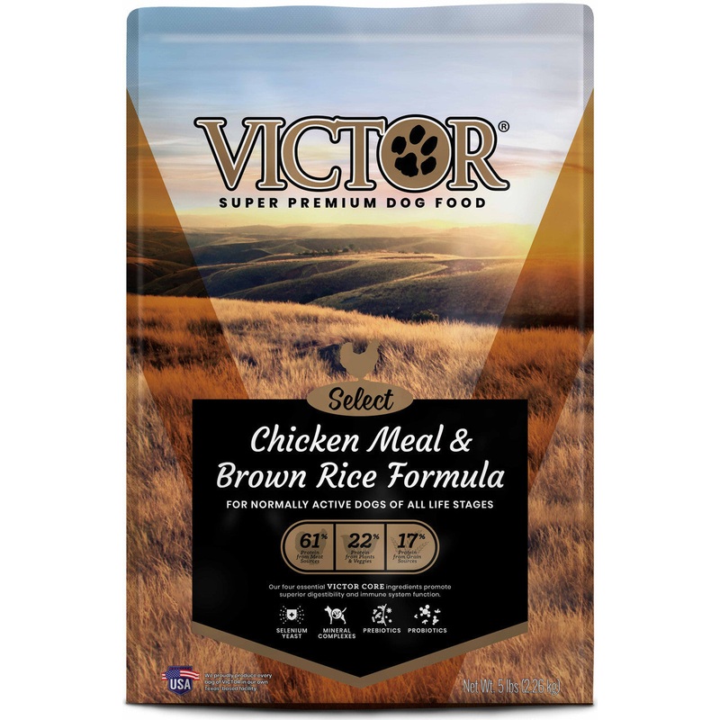 Victor Super Premium Dog Food Select Dry Dog Food Chicken Meal & Brown Rice 5lb
