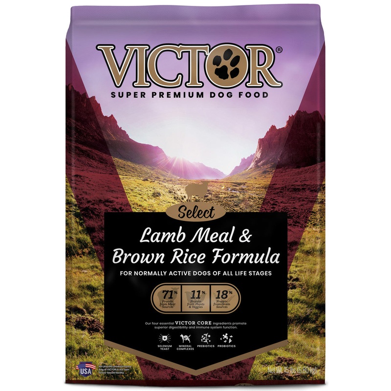 Victor Super Premium Dog Food Select Dry Dog Food Lamb Meal & Brown Rice 15lb