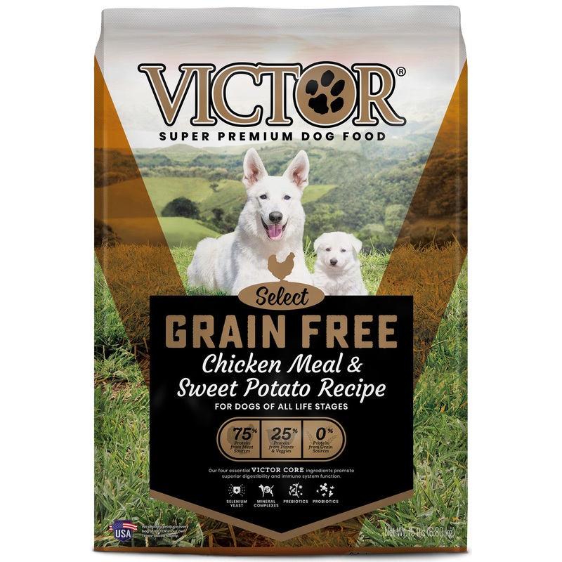 Victor Super Premium Dog Food Select Grain Free Dry Dog Food Chicken 15lb