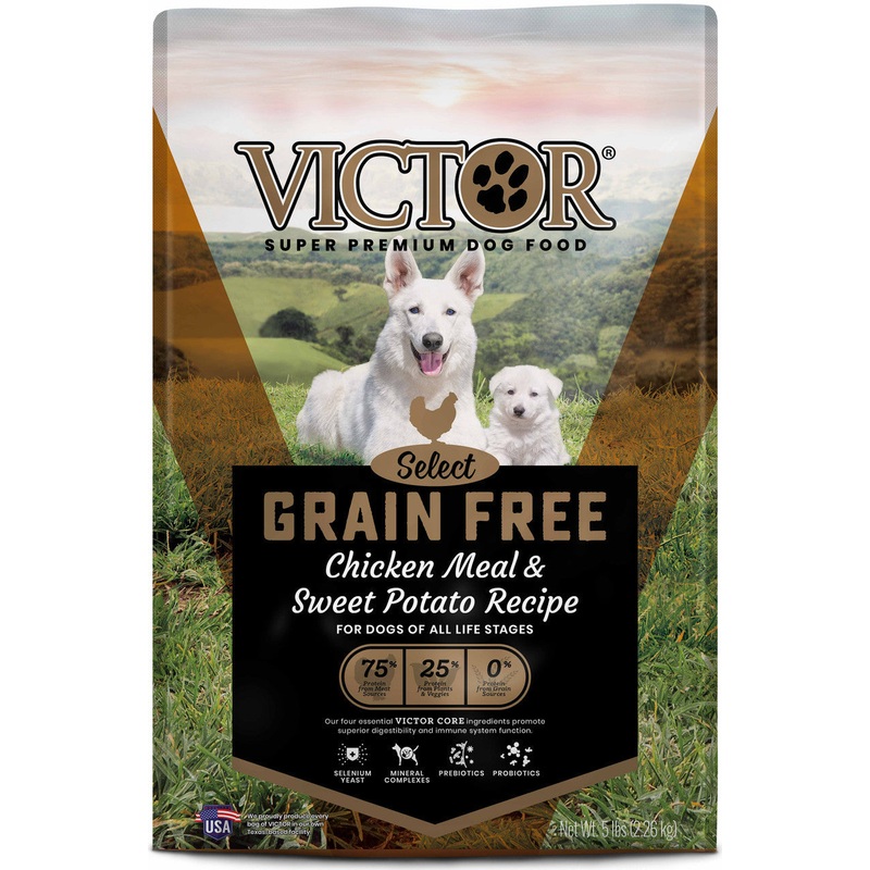 Victor Super Premium Dog Food Select Grain Free Dry Dog Food Chicken 5lb