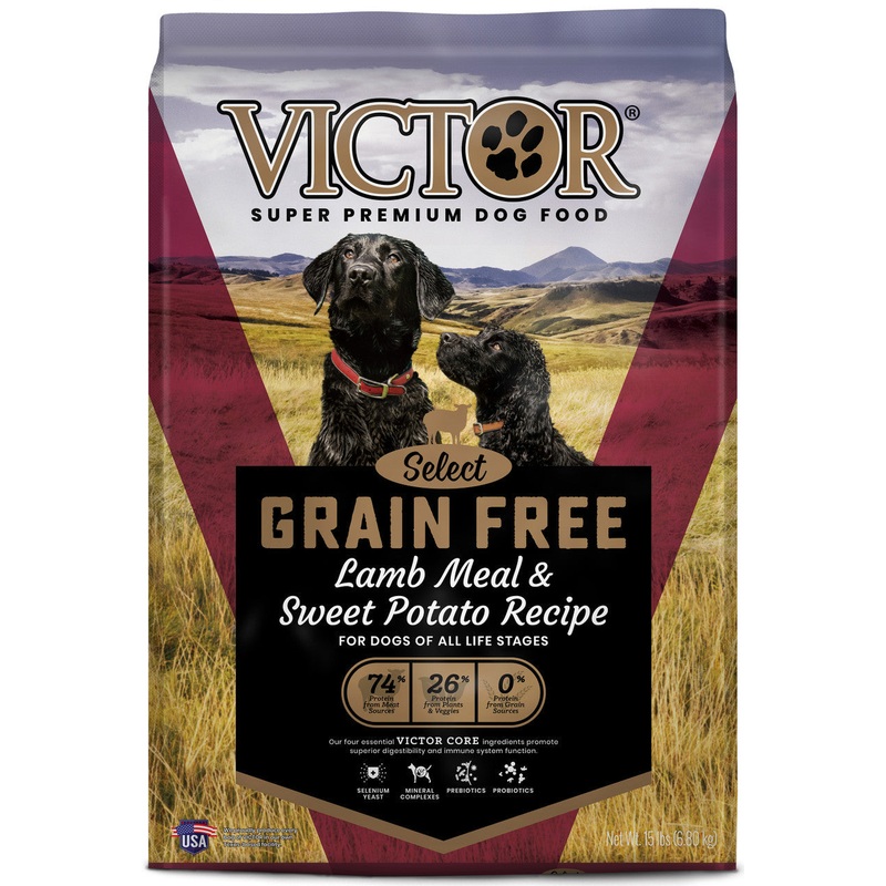 Victor Super Premium Dog Food Select Grain Free Dry Dog Food Lamb Meal 15lb