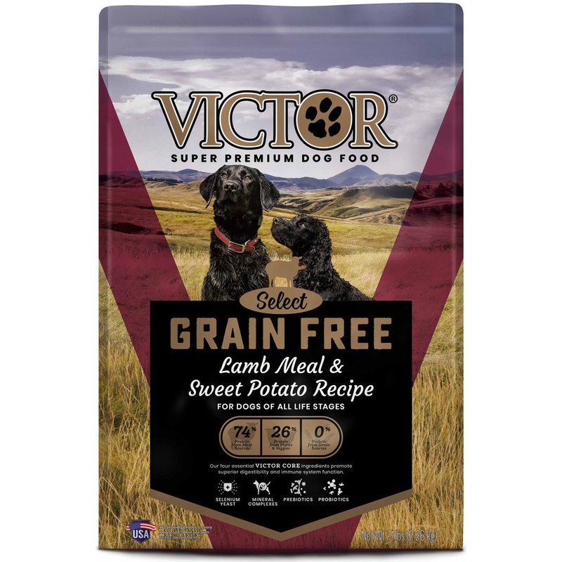 Victor Super Premium Dog Food Select Grain Free Dry Dog Food Lamb Meal 5lb