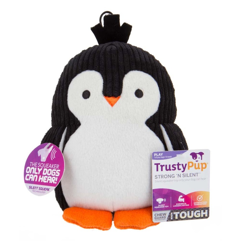 Worldwise Penquin with Silent Squeaker Dog Toy