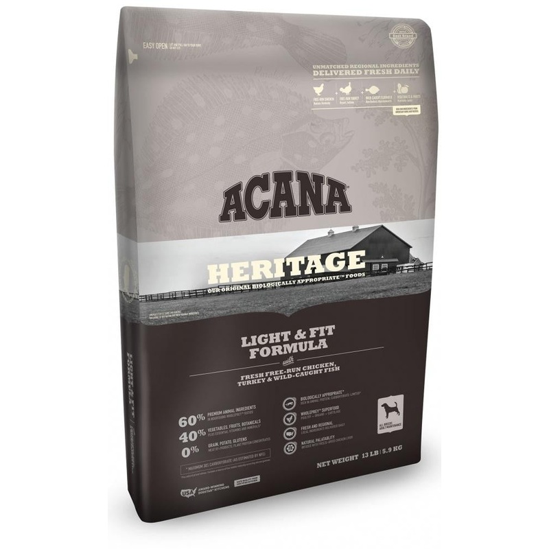 Acana Heritage Light and Fit Formula Grain Free Dry Dog Food-4.5-lb-{L+x}