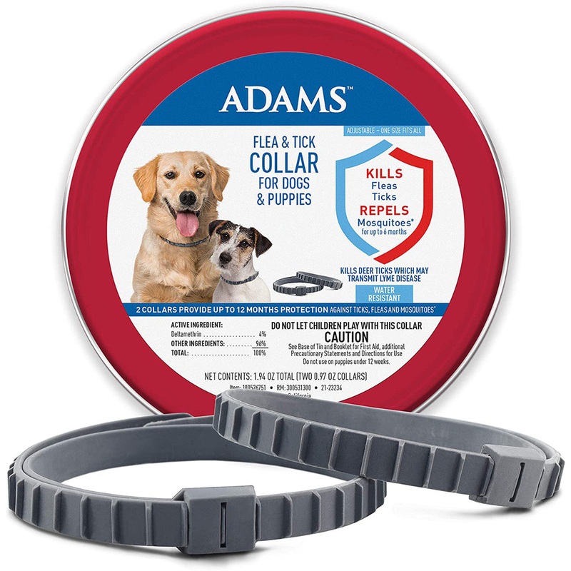 Adams Flea & Tick Collar for Dogs & Puppies 2 Pack