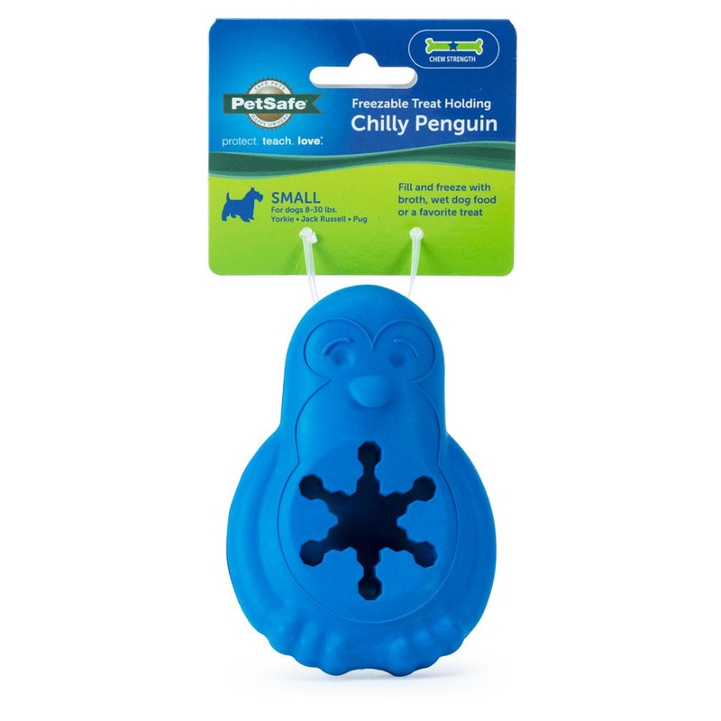 Busy Buddy Penguin Dog Toy Blue SM