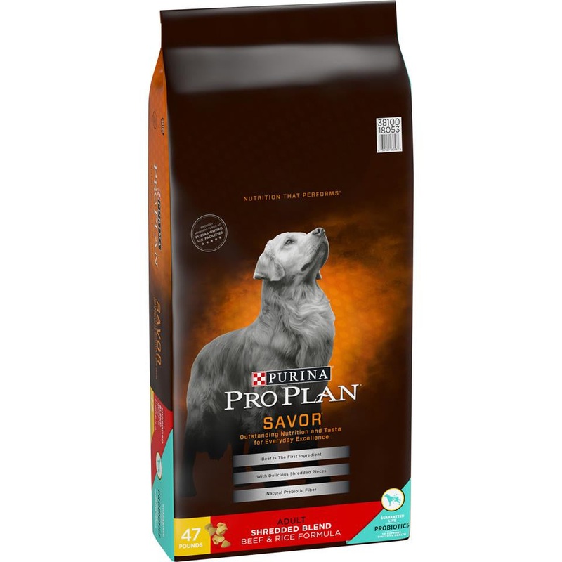 Purina Pro Plan Shredded Blend Beef & Rice Formula Adult Dry Dog 47lb {L-1}381689