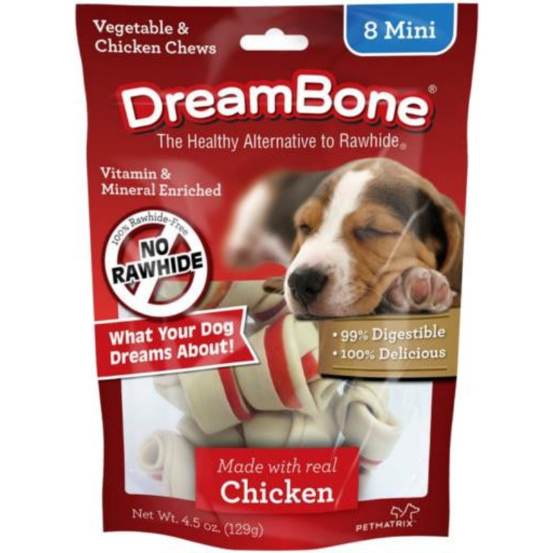 Dreambone Chicken Dog Chew Mini 8pck {L-b}923091