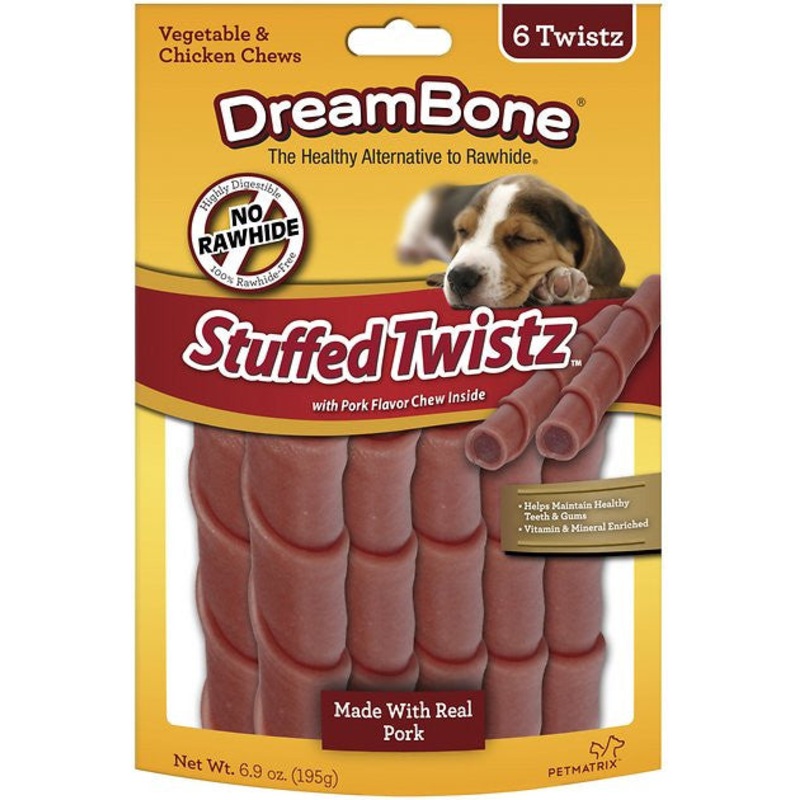 Dreambone Stuffed Pork Twist 6ct {L+1}923090