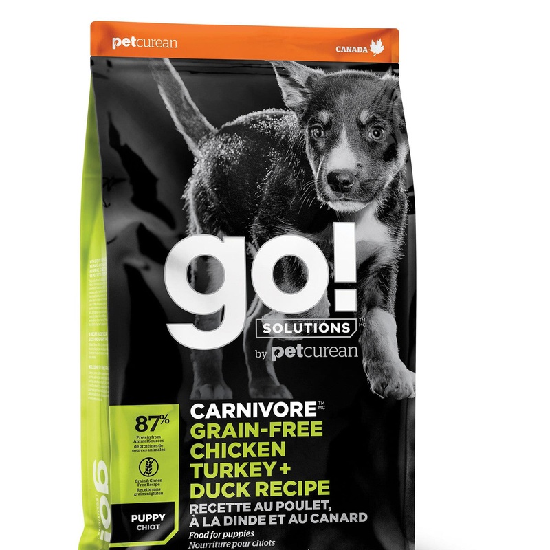 Petcurean GO! CARNIVORE Grain Free Chicken, Turkey + Duck Puppy 22lb {L-1}152252