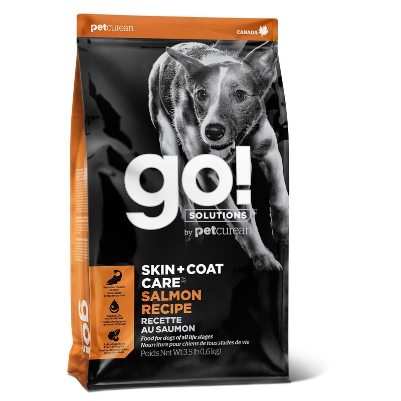 Petcurean Go! Skin & Coat Care Salmon Dog Food 3.5lb C=6 {L-1}152212