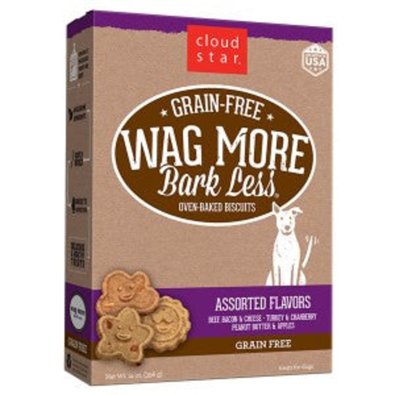 Cloud Star Wag More Bark Less Grain Free Oven Baked Treats: Assorted Flavors 14z {L-1x} 938248