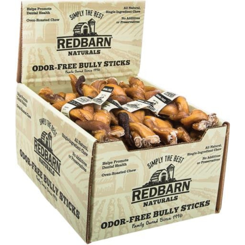 Red Barn Odor Free Braided Bully Stick 7" each {L+1x} 416323