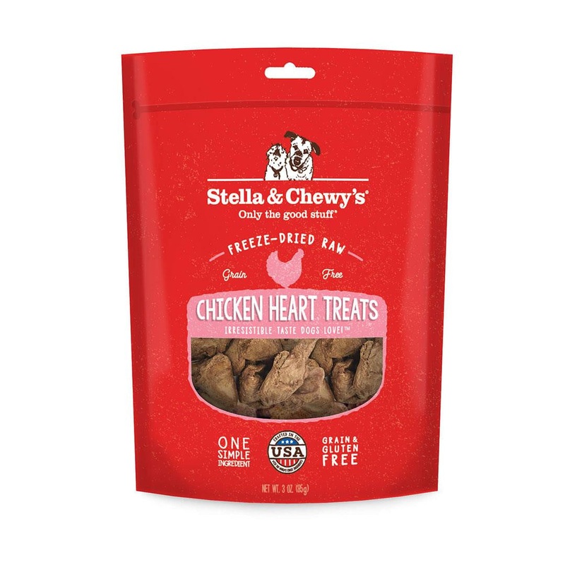 Stella & Chewy's Single Ingredients Treats- Freeze Dried Chicken Hearts 3 oz {L+1x} 860343
