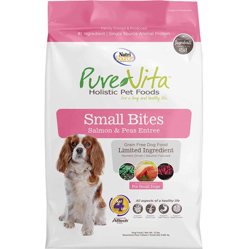 Tuffy's Pure Vita Small Bites Salmon and Peas Dog Food 15lb {L-1x} 131307