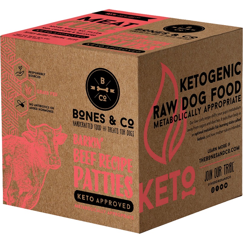 Bones Dog Frozen Grain Free Meat Cube Beef 18 lb SD-5