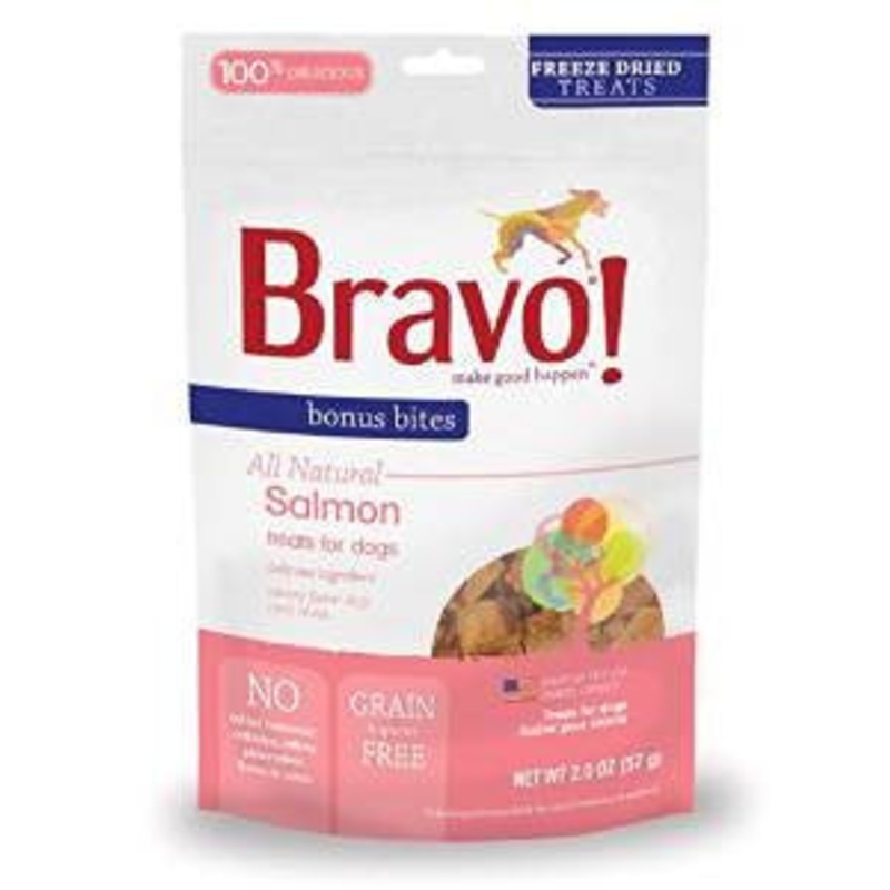 Bravo! Bonus Bites Freeze Dried Salmon - 2 oz. {L+1} 294111 (DD)