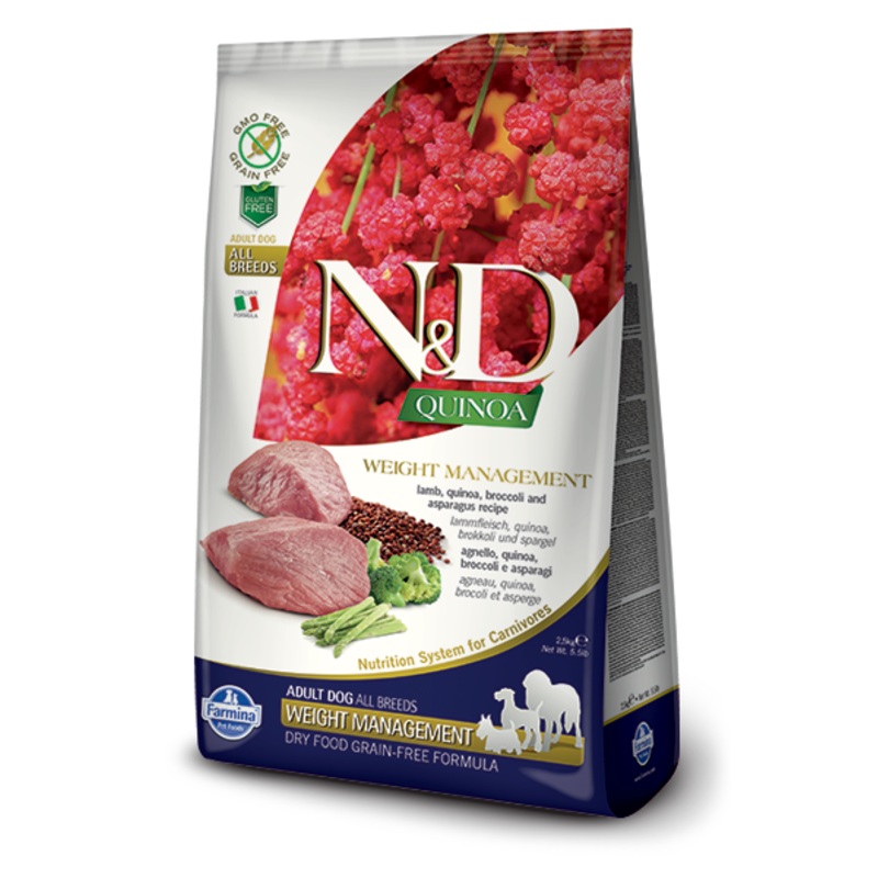 Farmina N&d Quinoa Functional Weight Management Lamb Adult Dog 5.5lb {L+1x}