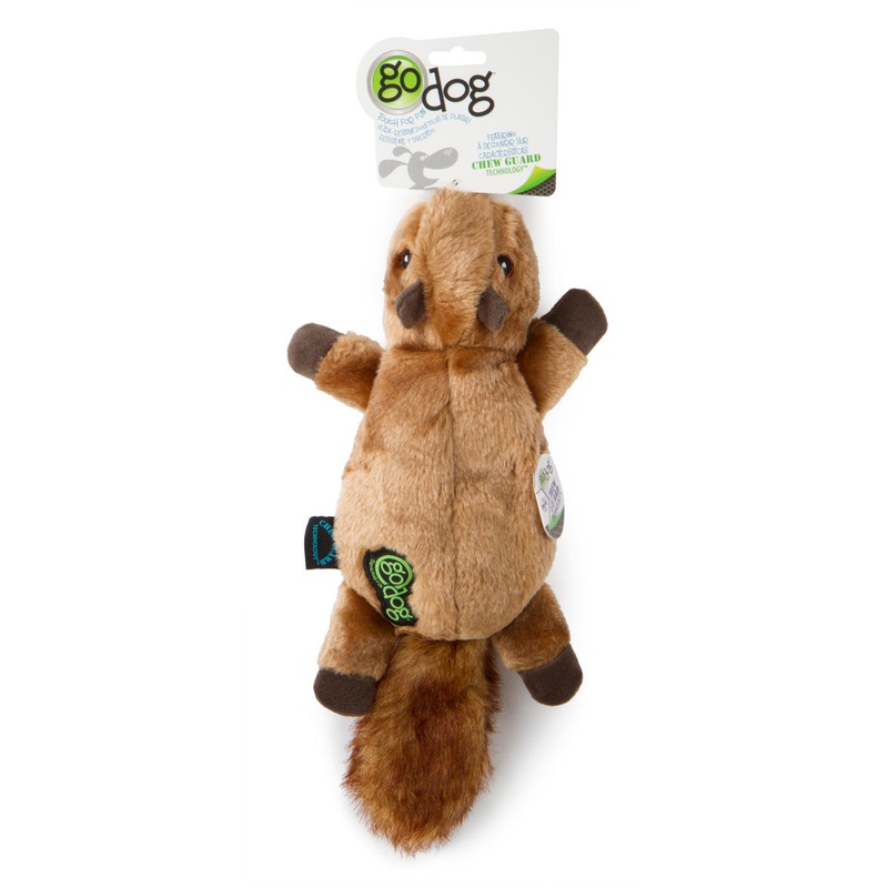goDog Flatz Squirrel Dog Toy Brown One Size