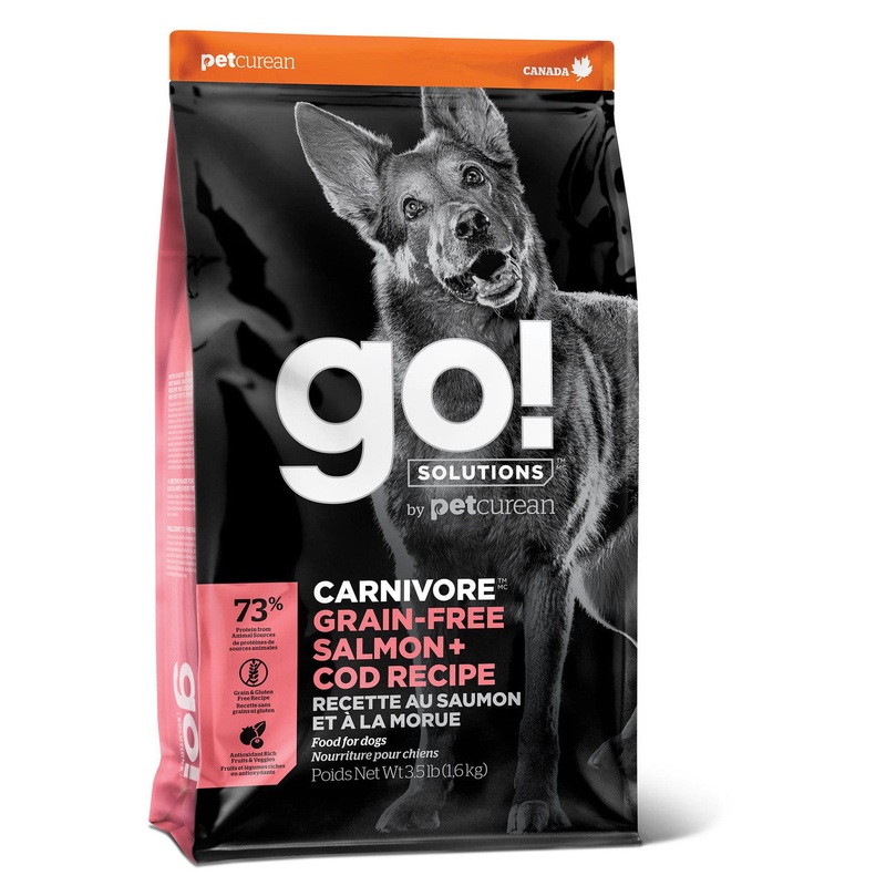 Petcurean GO! CARNIVORE Grain Free Salmon + Cod Recipe for dogs 3.5lb C=6 {L-1}152238