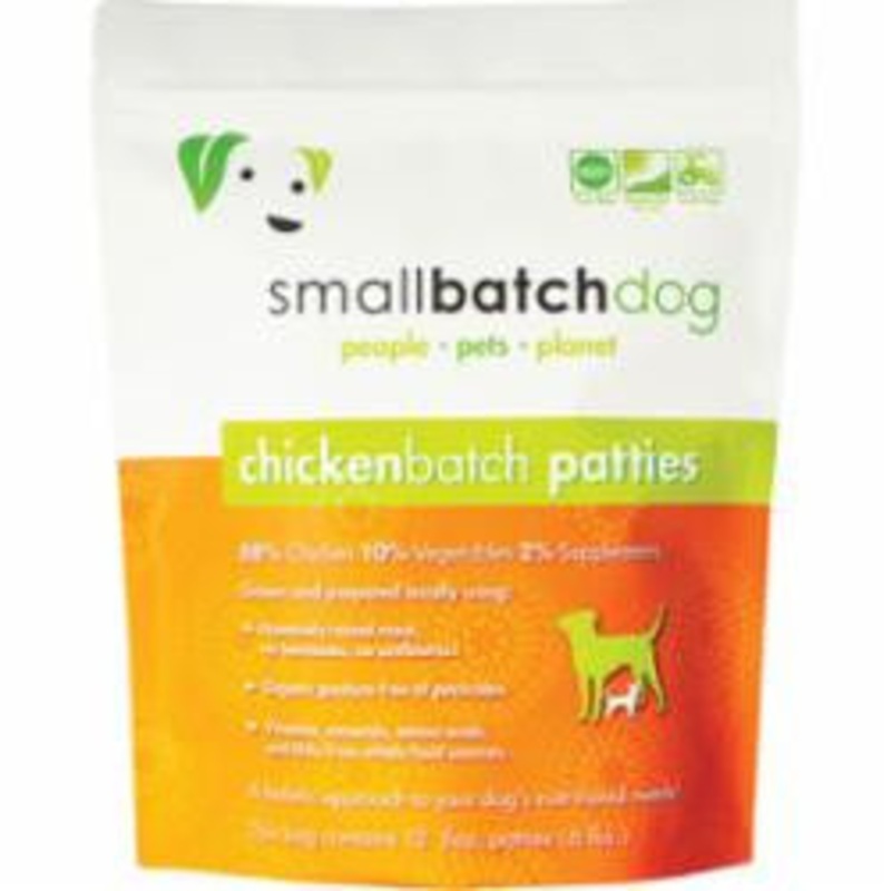 Small Batch Dog Frozen Chicken Patties 6lb {L-x} SD-5
