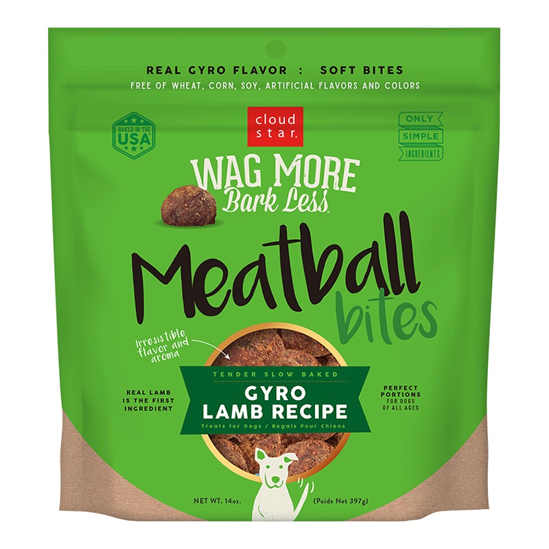 Wag More Bark Less Grain Free Lamb Meatball Dog Treat 14 oz. {L+1x} 938237