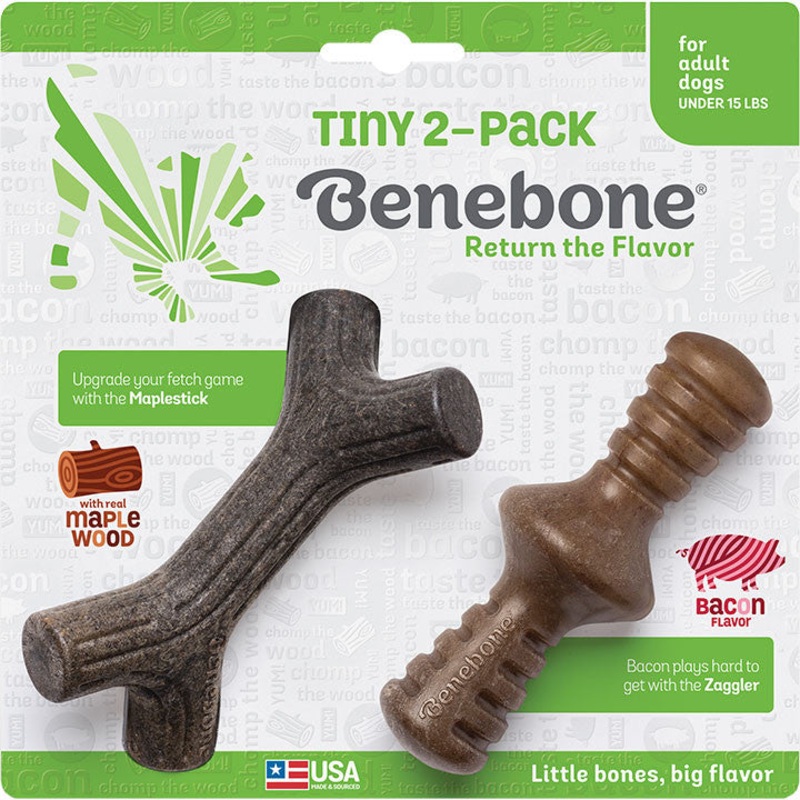 Benebone D Wag Bcn Stk Pup 2pk