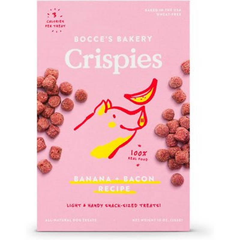 Bocce's Bakery Dog Crispies Bacon & Banana 10oz {L+}