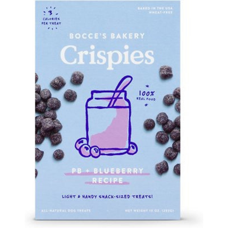 Bocce's Bakery Dog Crispies Peanut Butter & Blueberry 10oz {L+}