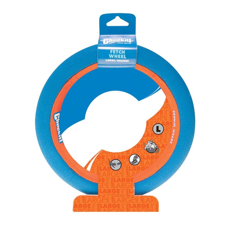 Chuckit! Fetch Wheel Dog Toy Blue/Orange LG