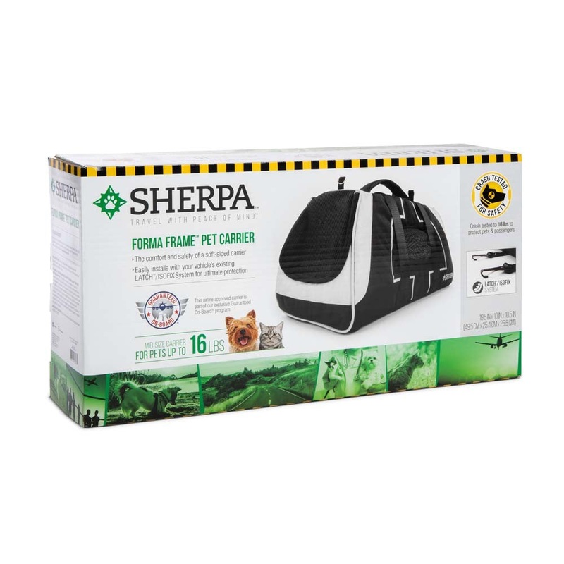 Sherpa's Pet Trading Company Forma Frame Airline Approved Pet Carrier Black MD