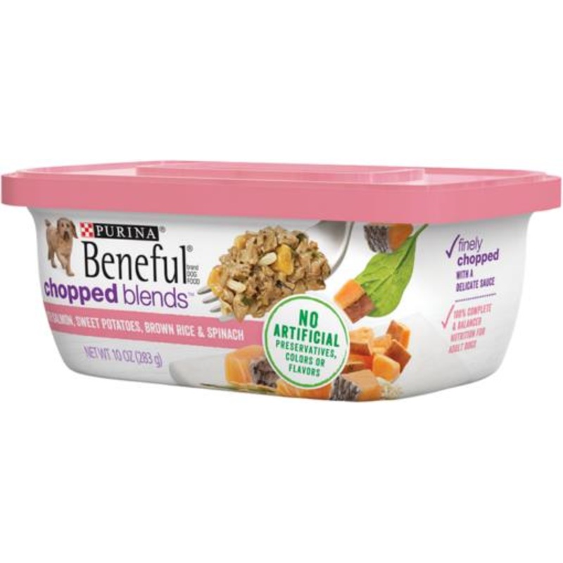 Beneful Chopped Blends Salmon Sweet Potato Brown Rice & Spinach Dog 8 / 10 oz {L-1} 178095