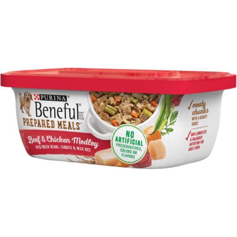 Beneful Prepared Meals Beef & Chicken Medley 8/10 oz. Pack {L+1} 178347
