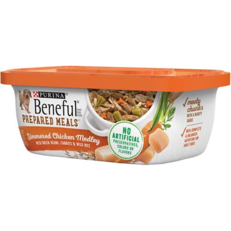 Beneful Prepared Meals Simmered Chicken Medley 8/10OZ {L+1} 178339