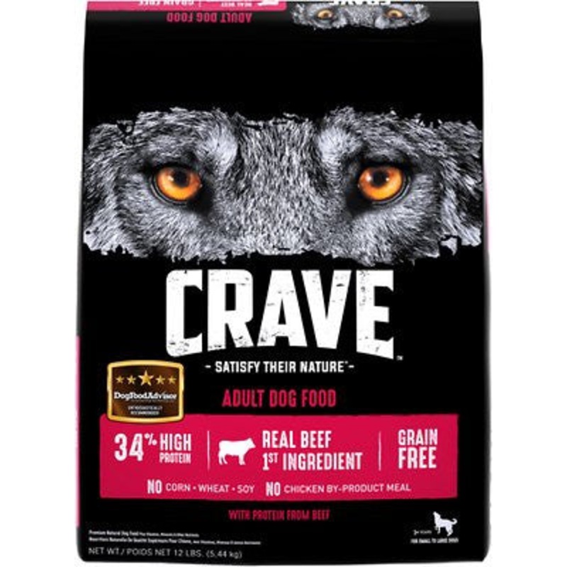Crave Beef Dry Dog Food 12lb
