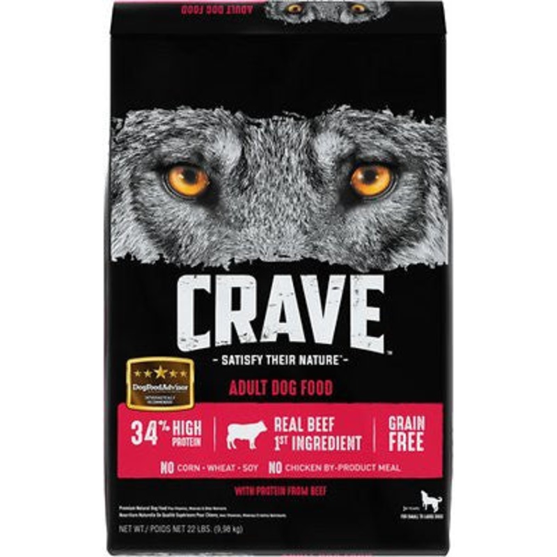 Crave Beef Dry Dog Food 22lb